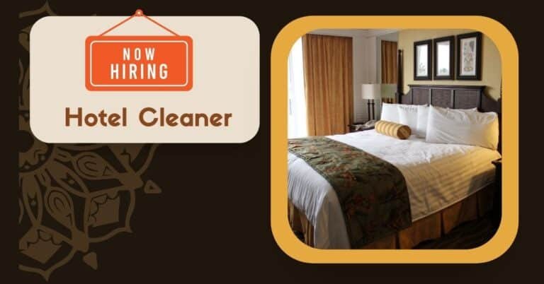 Hotel Cleaner Required in Canada